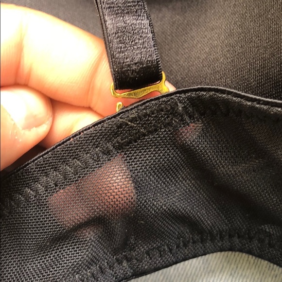 Classy Black Studded Velvet Bra Thong Set - Picture 7 of 9